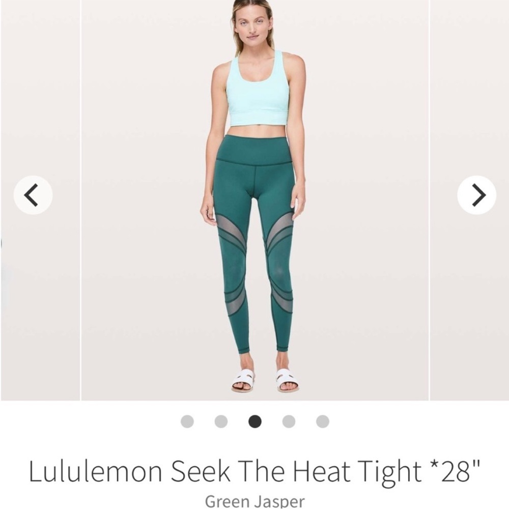 Lululemon seek the heat 28” mesh size 6